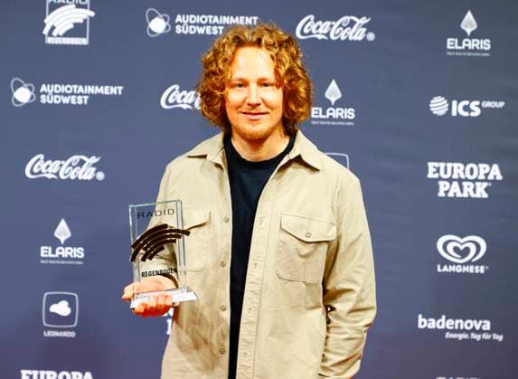 Rust, Germany - April 19, 2024: The 24th Radio Regenbogen Award at Europa-Park with Michael Schulte, Winner Artist National 2023 24th Radio Regenbogen Award at Europa-Park