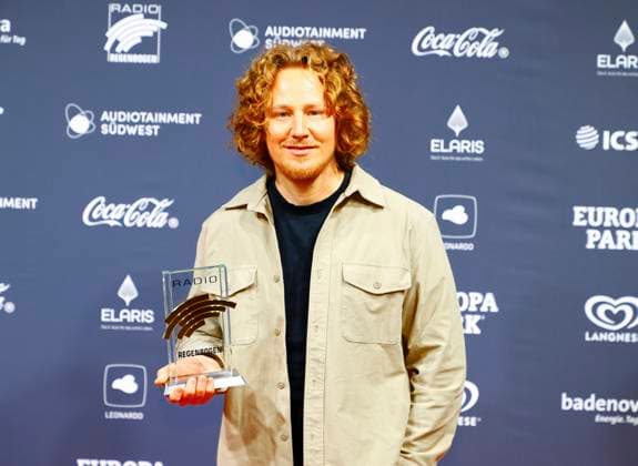 Rust, Germany - April 19, 2024: The 24th Radio Regenbogen Award at Europa-Park with Michael Schulte, Winner Artist National 2023 24th Radio Regenbogen Award at Europa-Park