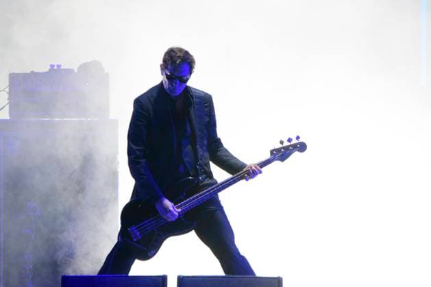 April 20, 2024, Mexico City, Mexico City, Mexico: The American Rock band Interpol during their concert at the ZoÂ³calo in Mexico City, this Saturday..The Head of Government of Mexico City, Marti Batres Guadarrama, reported that the New York alternative rock band Interpol brought together 160 thousand attendees this Saturday, April 20, at the free concert in the capital s Zocalo. Mexico City Mexico - ZUMAn296 20240420_zip_n296_001 Copyright: xJorgexNunezx