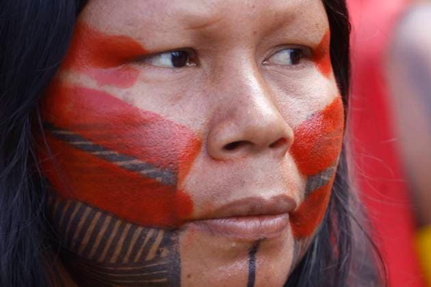 BELÉM, PA - 21.04.2024: SEMANA DOS POVOS INDÍGENAS - From April 18th to 21st, Belém, in Pará, will host Indigenous Peoples Week. The event& 39;s theme is ?Is Pará an Indigenous Territory? and brings the climate leading up to COP-30, with reflections related to climate change and the environment. The expectation is that more than 400 indigenous people will participate in the program. Climate Walk in Defense of the Earth - Towards COP30. x2526275x  OswaldoxForte