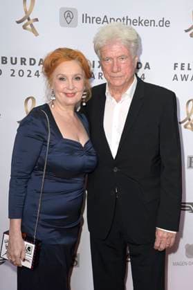 Jürgen Prochnow mit Ehefrau Verena Wengler bei der 19. Verleihung des Felix Burda Award 2024 im Hotel Adlon Kempinski. Berlin, 21.04.2024