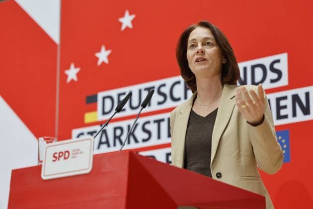 News Themen der Woche KW17 News Bilder des Tages ; SPD Pressekonferenz mit Katarina Barley und Nicolas Schmit zur Europawahl Sozialdemokratischen Partei Europas (SPE), am 22.04.2024 in Berlin, (Willy-Brandt-Haus), Deutschland *** SPD press conference with Katarina Barley and Nicolas Schmit on the European elections Social Democratic Party of Europe PES , on 22 04 2024 in Berlin, Willy Brandt Haus , Germany