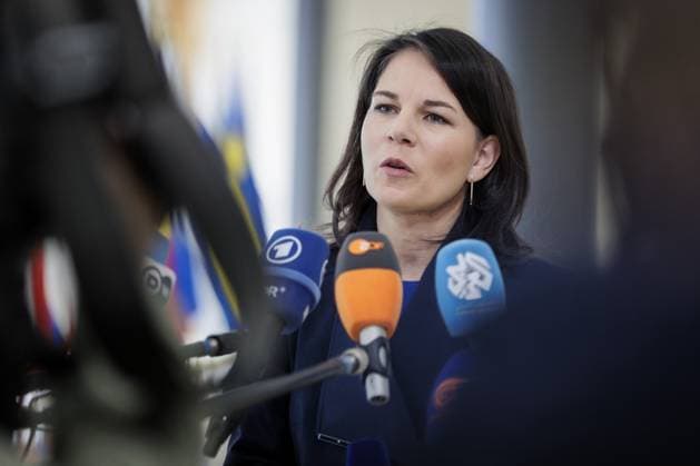 News Themen der Woche KW17 News Bilder des Tages Annalena Baerbock (Buendnis 90 Die Gruenen), Bundesaussenministerin, aufgenommen im Rahmen des Rats fuer Aussenbeziehungen in Luxemburg, 22.04.2024. Fotografiert im Auftrag des Auswaertigen Amtes. Luxemburg Luxemburg *** Annalena Baerbock Buendnis 90 Die Gruenen , Federal Foreign Minister, photographed during the Foreign Affairs Council in Luxembourg, 22 04 2024 Photographed on behalf of the Luxembourg Foreign Office Luxembourg Luxembourg Copyright: xKiraxHofmannxAAxphotothek.dex