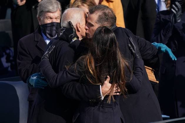 Biden Sworn-in as 46th President of the United States Joe Biden hugged his children, Hunter and Ashley, after he was sworn in as the 46th President of the United States on Capitol Hill in Washington, DC on January 20, 2020. (Erin Schaff The New York Times NYTINAUG NYTCREDIT: Erin Schaff The New York Times Washington District of Columbia United States of America EDITORIAL USE ONLY Copyright: xx ers00920 x cnpphotos200597