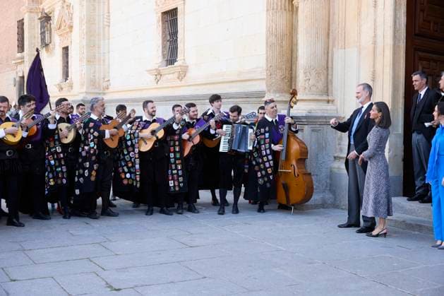 April 23, 2024, Madrid, Madrid, Spain: KING FELIPE VI of Spain, QUEEN LETIZIA of Spain attend the Miguel De Cervantes Literature award 2023 at the Alcal¡ de Henares University Madrid Spain - ZUMAc260 20240423_zep_c260_030 Copyright: xMikexChicorrox