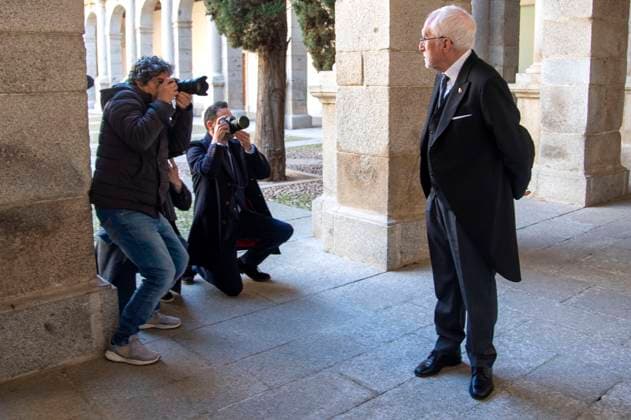 Luis Mateo Diez bei der Verleihung des Premio Miguel de Cervantes für Literatur an Luis Mateo Diez in der Universidad de Alcala. Alcala de Henares, 23.04.2024