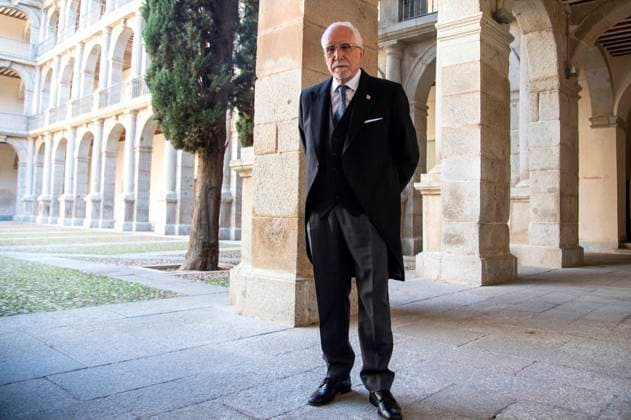 Luis Mateo Diez bei der Verleihung des Premio Miguel de Cervantes für Literatur an Luis Mateo Diez in der Universidad de Alcala. Alcala de Henares, 23.04.2024