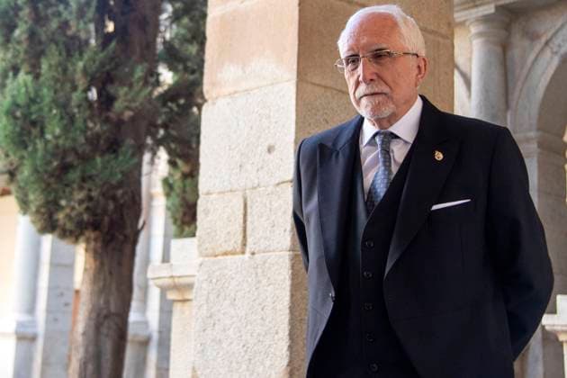 Luis Mateo Diez bei der Verleihung des Premio Miguel de Cervantes für Literatur an Luis Mateo Diez in der Universidad de Alcala. Alcala de Henares, 23.04.2024