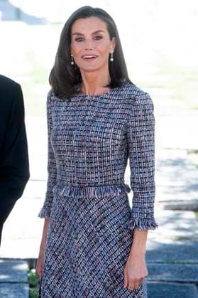 Königin Letizia von Spanien bei der Verleihung des Premio Miguel de Cervantes für Literatur an Luis Mateo Diez in der Universidad de Alcala. Alcala de Henares, 23.04.2024