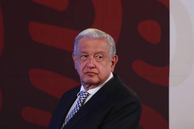 April 24, 2024, Mexico City, Mexico: MexicoÃ¢â‚¬â ¢s President, Andres Manuel Lopez Obrador speaking during his daily briefing conference at National Palace. Mexico City Mexico - ZUMAe321 20240424_zia_e321_003 Copyright: xCarlosxSantiagox