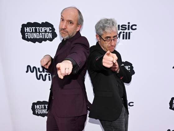 April 24, 2024, Los Angeles, California, USA: Mike Wasseman and Dave Wish attend the 16th Annual Music Will Benefit. Los Angeles USA - ZUMAb173 20240424_aap_b173_011 Copyright: xBillyxBennightx