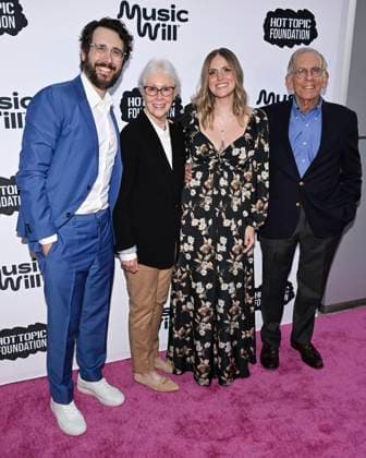 April 24, 2024, Los Angeles, California, USA: Josh Groban, Lindy Groban, Natalie McQueen and Jack Groban attend the 16th Annual Music Will Benefit. Los Angeles USA - ZUMAb173 20240424_aap_b173_039 Copyright: xBillyxBennightx