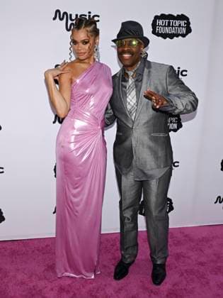 April 24, 2024, Los Angeles, California, USA: Andra Day and Michael Bearden attend the 16th Annual Music Will Benefit. Los Angeles USA - ZUMAb173 20240424_aap_b173_038 Copyright: xBillyxBennightx