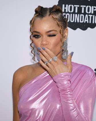 April 24, 2024, Los Angeles, California, USA: Andra Day attends the 16th Annual Music Will Benefit. Los Angeles USA - ZUMAb173 20240424_aap_b173_051 Copyright: xBillyxBennightx