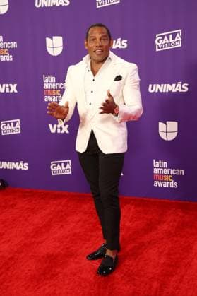 Carlos Mejia arrives for the 2024 Latin American Music Awards at the Grand Garden Arena at MGM Resort and Casino in Las Vegas, Nevada on Thursday, April 25, 2024.  LAV20240425040 JAMESxATOA