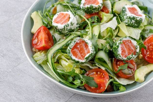 Salad with salmon and cream cheese for the food delivery website 4 Salad with salmon and cream cheese for the food delivery website 3 Copyright: xZoonar.com MykhailoxShorokhovx 21379532