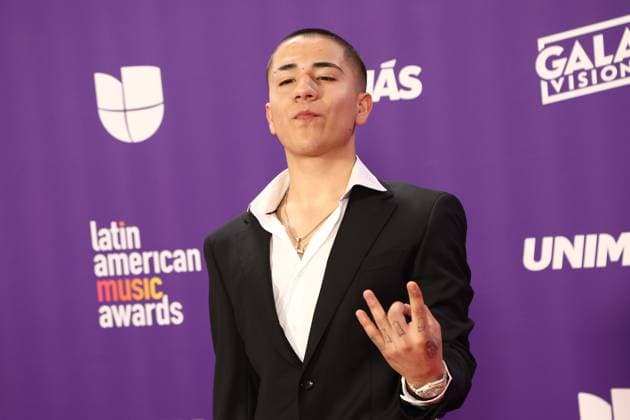 Chino Pacas arrives for the 2024 Latin American Music Awards at the Grand Garden Arena at MGM Resort and Casino in Las Vegas, Nevada on Thursday, April 25, 2024.  LAV20240425116 JAMESxATOA