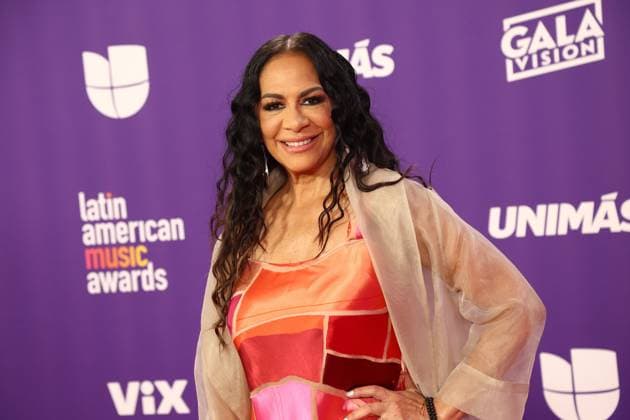 Sheila E. arrives for the 2024 Latin American Music Awards at the Grand Garden Arena at MGM Resort and Casino in Las Vegas, Nevada on Thursday, April 25, 2024.  LAV20240425142 JAMESxATOA