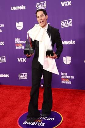 Christian Chávez, winner of the Tour of the Year and Best Duo or Group ? Pop awards, poses in the press room during the 2024 Latin American Music Awards at the Grand Garden Arena at MGM Resort and Casino in Las Vegas, Nevada on Thursday, April 25, 2024.  LAV20240425182 JAMESxATOA