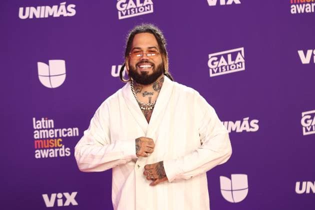 Brray arrives for the 2024 Latin American Music Awards at the Grand Garden Arena at MGM Resort and Casino in Las Vegas, Nevada on Thursday, April 25, 2024.  LAV20240425166 JAMESxATOA