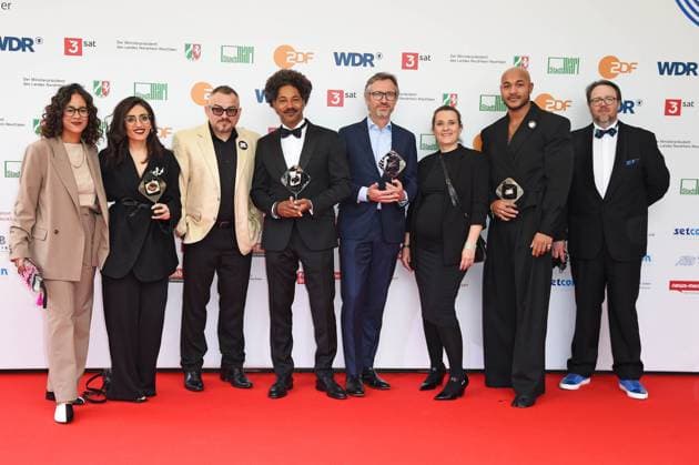 Sarah Blasskiewitz, Soleen Yusef, Christoph Silber, Tyron Ricketts, Jörg Winger, Malick Bauer, Samuel Sam Meffire (Kategorie Fiktion) - 60. GRIMME PREIS VERLEIHUNG im Theater in Marl am 26.04.2024