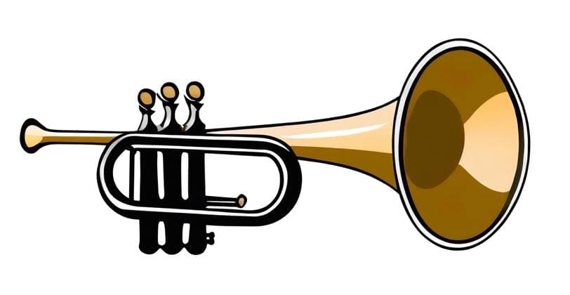 Icon flat illustration trumpet musical instrument, drawing isolated on white background. Icon flat illustration trumpet musical instrument, drawing isolated on white background Copyright: xZoonar.com NikolayxMalshakovx 21415444