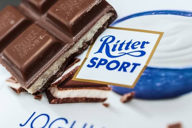 Ritter Sport chocolate with yogurt flavor Ritter Sport chocolate with yogurt flavor Copyright: xZoonar.com stockfotos-mgx 21439248