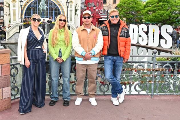 Entertainment Themen der Woche KW18 Entertainment Bilder des Tages RTL - Deutschland sucht den Superstar. Sängerin Beatrice Egli , Rapperin Loredana ( Loridana Aliu Zefi ), Sänger Pietro Lombardi und Musikproduzent Dieter Bohlen anläßlich der Vorstellung der Jury für die RTL Casting-Show Deutschland sucht den Superstar 2024 am 29.04.2024 im Europark Rust. 20240429MWI135161 *** RTL Deutschland sucht den Superstar singer Beatrice Egli , rapper Loredana Loridana Aliu Zefi , singer Pietro Lombardi and music producer Dieter Bohlen on the occasion of the presentation of the jury for the RTL casting show Deutschland sucht den Superstar 2024 on 29 04 2024 in Europark Rust 20240429MWI135161