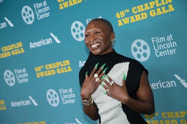 Cynthia Ervio arrives on the red carpet at the 49th Chaplin Award Honoring Jeff Bridges at Lincoln Center on April 29, 2024 in New York City.  NYP20240429729 SerenaxXuxNing