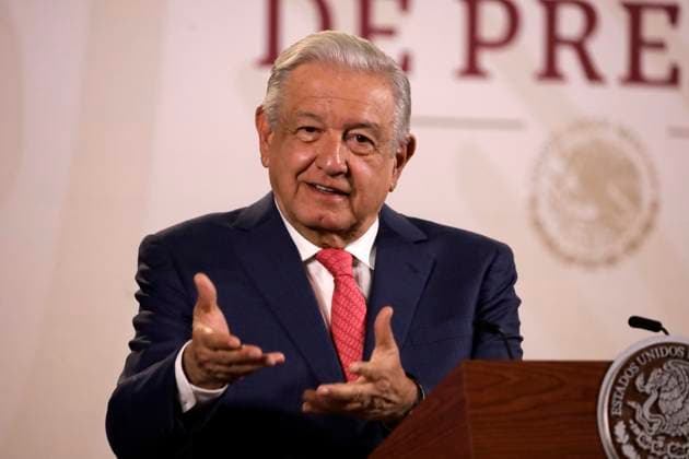 Mexiko, Andres Manuel Lopez Obrador Pressekonferenz April 29, 2024, Mexico City, Mexico: MexicoÃ¢â‚¬â ¢s President, Andres Manuel Lopez Obrador, speaks during a briefing conference at National Palace. Mexico City Mexico - ZUMAe321 20240429_zia_e321_022 Copyright: xLuisxBarronx