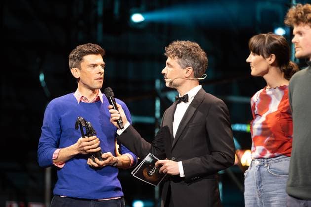 FOCUS COVERAGE REQUESTED TO BELGA - Winner architectuur en toegepaste kunsten Rotor vzw pictured during the award ceremony of the Ultimas23 , Flemish culture prizes, Tuesday 30 April 2024, in Lint.  JAMESxARTHURxGEKIERE 91868246