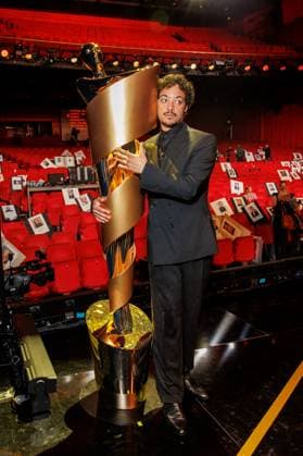 Fotocall - Deutscher Filmpreis Moderatoren Aurel Mertz beim Fotocall der Moderatoren des Deutschen Filmpreises 2024 im Theater am Potsdamer Platz am 01.05.2024 in Berlin. Copyright: xEventpressxKochanx