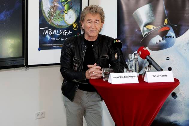 beim Pressegespräch zur Premiere des Fulldome-Erlebnisses der Musikshow Tabaluga und die Zeichen der Zeit im Planetarium. Halle (Saale), 02.05.2024