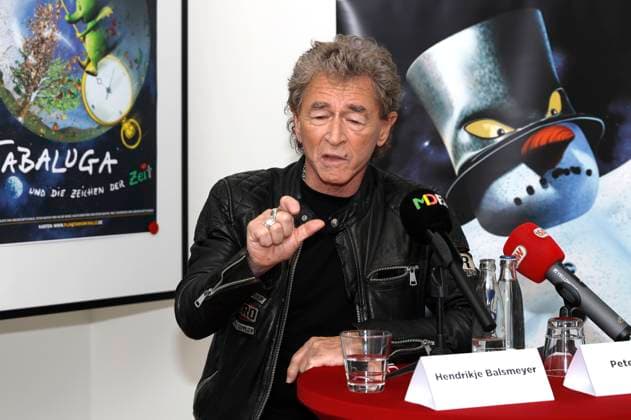 Peter Maffay beim Pressegespräch zur Premiere des Fulldome-Erlebnisses der Musikshow Tabaluga und die Zeichen der Zeit im Planetarium. Halle (Saale), 02.05.2024