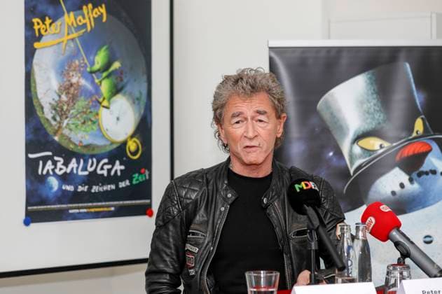 Peter Maffay beim Pressegespräch zur Premiere des Fulldome-Erlebnisses der Musikshow Tabaluga und die Zeichen der Zeit im Planetarium. Halle (Saale), 02.05.2024