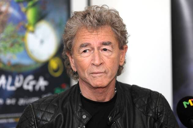 Peter Maffay beim Pressegespräch zur Premiere des Fulldome-Erlebnisses der Musikshow Tabaluga und die Zeichen der Zeit im Planetarium. Halle (Saale), 02.05.2024