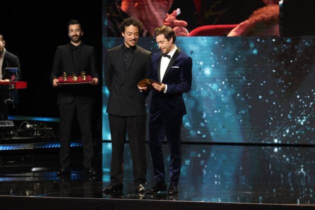 Deutscher Filmpreis 2024 Aurel Mertz, Tobias Krell (Checker Tobi) bei der Verleihung der Lola - Deutscher Filmpreis 2024 im Theater am Potsdamer Platz in Berlin 03.05.2024 Copyright: xEventpressx