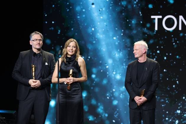 Deutscher Filmpreis 2024 BESTE TONGESTALTUNG SchloÌˆmer, Corinna Fleig, Tobias Fleig Â· THE DIVE bei der Verleihung der Lola - Deutscher Filmpreis 2024 im Theater am Potsdamer Platz in Berlin 03.05.2024 Copyright: xEventpressx