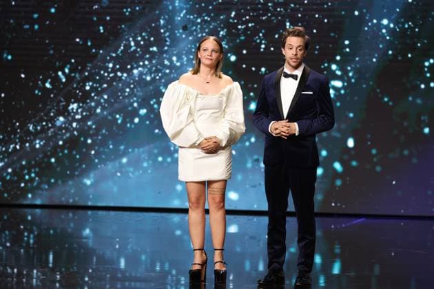 Deutscher Filmpreis 2024 Tobias Krell (Checker Tobi) und Jasna Fritzi Bauer bei der Verleihung der Lola - Deutscher Filmpreis 2024 im Theater am Potsdamer Platz in Berlin 03.05.2024 Copyright: xEventpressx