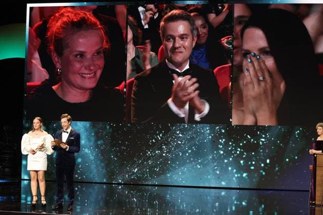 Deutscher Filmpreis 2024 Tobias Krell (Checker Tobi) und Jasna Fritzi Bauer bei der Verleihung der Lola - Deutscher Filmpreis 2024 im Theater am Potsdamer Platz in Berlin 03.05.2024 Copyright: xEventpressx