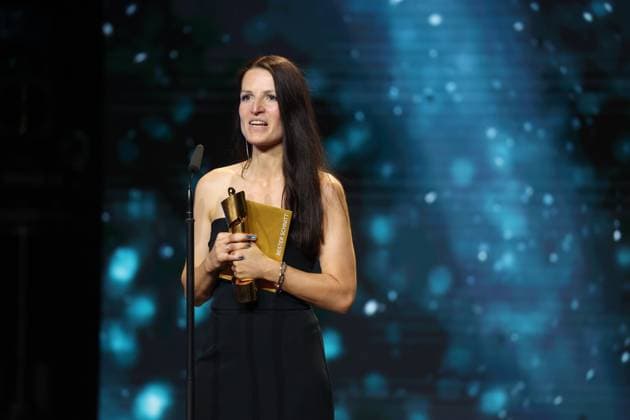 Deutscher Filmpreis 2024 BESTER SCHNITT Nicole KortluÌˆke Â· SIEBEN WINTER IN TEHERAN bei der Verleihung der Lola - Deutscher Filmpreis 2024 im Theater am Potsdamer Platz in Berlin 03.05.2024 *** German Film Award 2024 BEST EDIT Nicole Kortluˆke Â- SIEBEN WINTER IN TEHERAN at the Lola German Film Award 2024 ceremony at the Theater am Potsdamer Platz in Berlin 03 05 2024 Copyright: xEventpressx