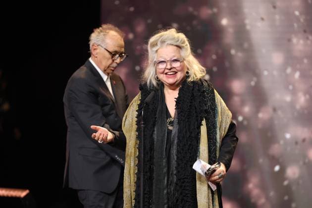 Deutscher Filmpreis 2024 Dieter Kosslick und EHRENPREIS Hanna Schygulla bei der Verleihung der Lola - Deutscher Filmpreis 2024 im Theater am Potsdamer Platz in Berlin 03.05.2024 Copyright: xEventpressx