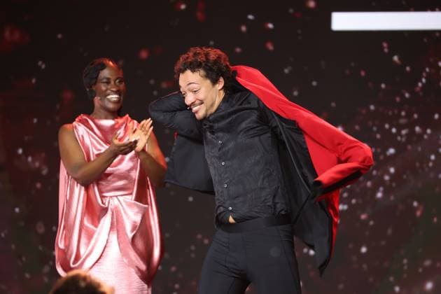 Deutscher Filmpreis 2024 Ivy Quainoo. Aurel Mertz bei der Verleihung der Lola - Deutscher Filmpreis 2024 im Theater am Potsdamer Platz in Berlin 03.05.2024 *** German Film Award 2024 Ivy Quainoo Aurel Mertz at the Lola German Film Award 2024 ceremony at the Theater am Potsdamer Platz in Berlin 03 05 2024 Copyright: xEventpressx