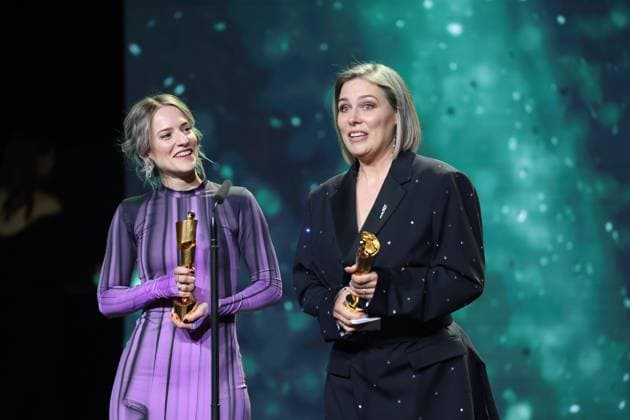 Deutscher Filmpreis 2024 BESTES SZENENBILD Cosima Vellenzer, Anika Klatt Â· DIE THEORIE VON ALLEM bei der Verleihung der Lola - Deutscher Filmpreis 2024 im Theater am Potsdamer Platz in Berlin 03.05.2024 Copyright: xEventpressx