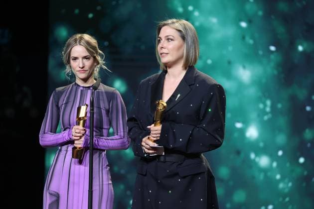 Deutscher Filmpreis 2024 BESTES SZENENBILD Cosima Vellenzer, Anika Klatt Â· DIE THEORIE VON ALLEM bei der Verleihung der Lola - Deutscher Filmpreis 2024 im Theater am Potsdamer Platz in Berlin 03.05.2024 Copyright: xEventpressx