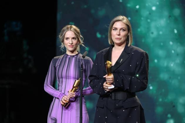 Deutscher Filmpreis 2024 BESTES SZENENBILD Cosima Vellenzer, Anika Klatt Â· DIE THEORIE VON ALLEM bei der Verleihung der Lola - Deutscher Filmpreis 2024 im Theater am Potsdamer Platz in Berlin 03.05.2024 *** German Film Award 2024 BEST SCENARIO Cosima Vellenzer, Anika Klatt Â- THE THEORY OF EVERYTHING at the Lola German Film Award 2024 ceremony at the Theater am Potsdamer Platz in Berlin 03 05 2024 Copyright: xEventpressx