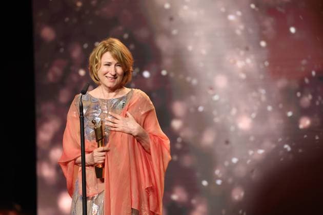 Deutscher Filmpreis 2024 BESTE WEIBLICHE HAUPTROLLE Corinna Harfouch Â· STERBEN bei der Verleihung der Lola - Deutscher Filmpreis 2024 im Theater am Potsdamer Platz in Berlin 03.05.2024 Copyright: xEventpressx