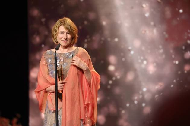 Deutscher Filmpreis 2024 BESTE WEIBLICHE HAUPTROLLE Corinna Harfouch Â· STERBEN bei der Verleihung der Lola - Deutscher Filmpreis 2024 im Theater am Potsdamer Platz in Berlin 03.05.2024 Copyright: xEventpressx