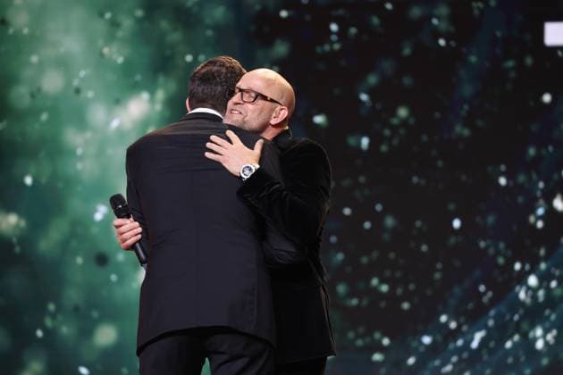 Deutscher Filmpreis 2024 Jürgen Vogel und BESTE FILMMUSIK Lorenz Dangel Â· STERBEN bei der Verleihung der Lola - Deutscher Filmpreis 2024 im Theater am Potsdamer Platz in Berlin 03.05.2024 Copyright: xEventpressx