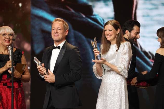 Deutscher Filmpreis 2024 Claudia Roth, Florian Gallenberger, Alexandra Maria Lara bei der Verleihung der Lola - Deutscher Filmpreis 2024 im Theater am Potsdamer Platz in Berlin 03.05.2024 Copyright: xEventpressx
